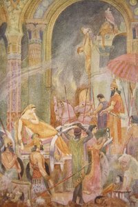 القبض على سارابانو بواسطة تيغلاث بلصر الثاني ، رسم توضيحي من "أساطير وأساطير بابل وآشور" للويس سبينس بواسطة إيفلين بول