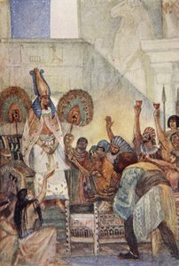 خدع أوزوريس في صدره ، رسم توضيحي من "أساطير مصر القديمة" للويس سبنس بواسطة إيفلين بول