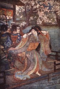 The Maiden of Unai ، رسم توضيحي من "The Myths and Legends of Japan" بقلم F. Hadland Davis بواسطة إيفلين بول