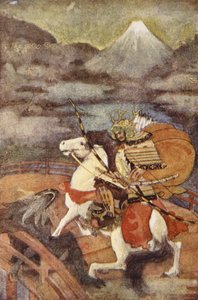 توتارو وسامبيتو ، رسم توضيحي من "أساطير وأساطير اليابان" بقلم إف. هادلاند ديفيس بواسطة إيفلين بول