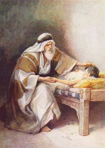 إليشع وابن المزارع (طباعة حجرية ملونة) بواسطة إيفلين ستيوارت هاردي