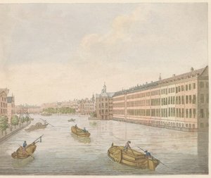منظر لـ Binnen-Amstel ، حوالي 1810-1813 Vue du Blaauwe-Brug ، prize de l