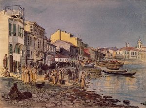 جنود روس عند الحاجز في سان ستيفانو ، 1878 بواسطة يفجيني كيريلوفيتش ماكاروف