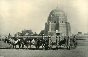 مدفعية حامية هندية مع بطارية ثقيلة 40 ق. معدات ML - طلب الحفر كاكي ، 1901.