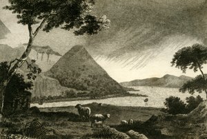 "View at the Ferry of Ballyhulish" ، أواخر القرن الثامن عشر بواسطة غير معروف