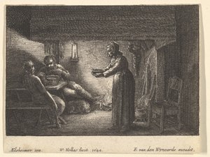 الساتير والفلاح ، 1644. بواسطة F van den Wyngarde