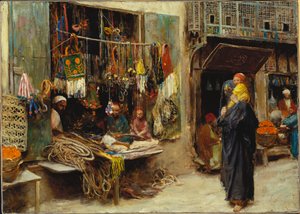 شارع بازار (زيت على قماش)