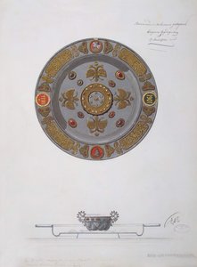 تصميم طبق عرض وقبو ملح ، 1901 بواسطة مصنع فابرجيه روسي