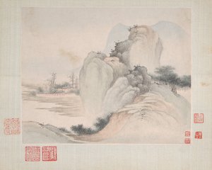 مناظر طبيعية مرسومة ليوينغ ، بتاريخ 1673.