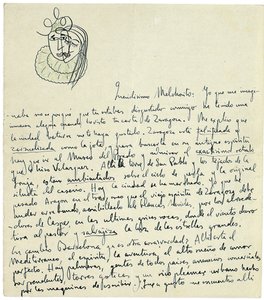 رسالة توقيع إلى Melchor Fernandez Alamgro ، غرناطة ، أواخر يناير 1926
