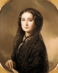 "صورة للشاعرة الإسبانية كارولينا كورونادو (1823-1911)" (لوحة)