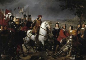 الأسبانية: El Gran Capitán recorriendo el campo de la batalla de Ceriñola Gonzalo Fernández de Córdoba في معركة سيرينولا
 أو بالإسبانية: El Gran Capitán después de la batalla de Ceriñola encuentra el cadáver de Luis de Armagnac Gonzalo Fernández de Córdoba بواسطة Federico de Madrazo y Kuntz