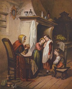 قصة الجدة (طباعة حجرية ملونة) بواسطة فيديريجو بوزي