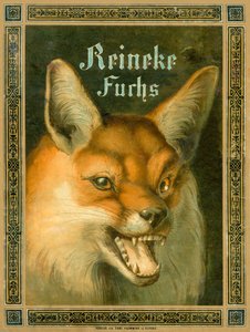 الغلاف الأمامي لـ Reynard the Fox أو "Reineke Fuchs" بواسطة Fedor Alexis Flinzer