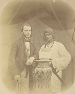 صورة لـ JD Forsyth ، Esq. ، CS Sec. ، القائد الأول في Oude مع خادمه الهندي بواسطة فيليس بيتو