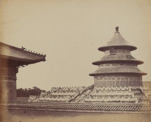 معبد السماء من المكان الذي أحرق فيه الكهنة ، في مدينة بيكين الصينية ، أكتوبر 1860 بواسطة فيليس بيتو