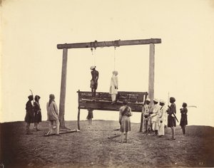 اثنان من أفراد قوات المشاة الأصلية الحادية والثلاثين ، الذين تم شنقهم في لكناو ، 1857 بواسطة فيليس بيتو