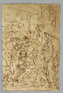 عبادة الرعاة. اركانجل سانت ميخائيل بعد رافائيل ؛ سانت مارغريت بعد رافائيل ؛ Aloof de Wignancourt بواسطة Caravaggio ؛ بوتي. دراسة الطوفان فيرسو: التصرف بعد فولتيرا ؛ سانت سيسليا بعد رافائيل. جزء من زواج هنري الرابع إلى ... بواسطة فيليس جياني