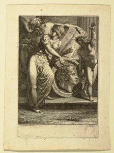 رسم، نقش محفور: قطعة أمامية أو صفحة إهداءية، 1785 بواسطة فيليس جياني