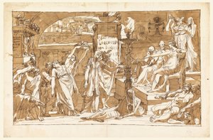 رسم، هاديس؛ بيرسيفوني في العالم السفلي (عرض لبروسيربين)، حوالي 1820 بواسطة فيليس جياني