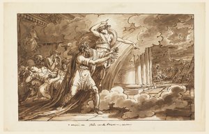 رسم، أيريس تشجع بريام على التماس جثة هكتور من أخيل، 1810-20 بواسطة فيليس جياني