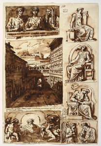 رسم، أعمال فنية متنوعة.  بلاط قصر ماتيي في روما، 1812-1814 بواسطة فيليس جياني