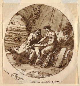 Numa Pompilius and Egeria، Sala di Numa Pompilius، Palazzo Milzetti، Faenza بواسطة فيليس جياني