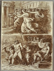 تحمل فيستال توتشيا الماء في منخل ؛ دراستان بعد Polidoro da Caravaggio بواسطة فيليس جياني