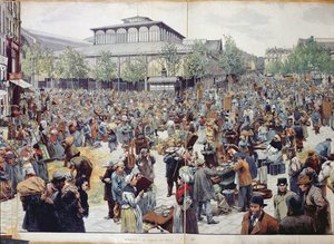 السوق في Les Halles ، 1888