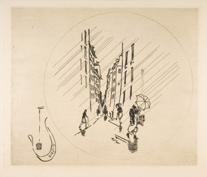 وسام لوحة: مطر ، 1870. بواسطة فيليكس براكيموند