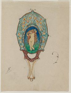 تصميم لمرآة يدوية ، ج. 1900-1902.