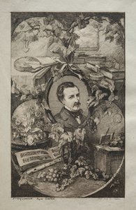 واجهة للأعمال الجديدة من Champfleury ، أصدقاء الطبيعة: صورة من Champfleury ، 1859. بواسطة فيليكس براكيموند