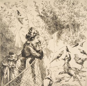 في حديقة الحيوان ، كاليفورنيا. 1873. بواسطة فيليكس براكيموند