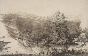 مزرعة على ضفاف Oise ، 1868. بواسطة فيليكس براكيموند