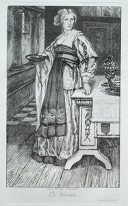 خادمة ، بعد H. Leys ، 1868. بواسطة فيليكس براكيموند