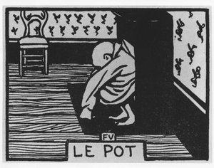 Carrot Poil: "" الوعاء "، Jules Renard ، رسم فيليكس فالوتون ، محرر. فلاماريون. بواسطة فيليكس إدوارد فالوتون