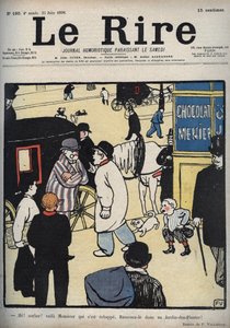 مهلا! مدرب! غلاف لصحيفة "" Le Rire "، بتاريخ 23 يونيو 1898 ، رسم فيليكس فالوتون بواسطة فيليكس إدوارد فالوتون