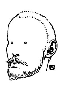 صورة لجول رينارد (1864-1910). نقش فيليكس إدوارد فالوتون (1865-1925) بواسطة فيليكس إدوارد فالوتون