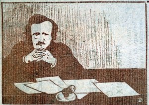 صورة لإدغار آلان بو - نقش بواسطة فيليكس فالوتون ، حوالي عام 1900 بواسطة فيليكس إدوارد فالوتون