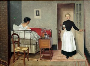 المريض (هيلين شاتيناي). لوحة لفيليكس فالوتون (1865-1925) بواسطة فيليكس إدوارد فالوتون