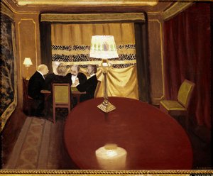 لعبة البوكر. لوحة لفيليكس فالوتون (1865-1925) بواسطة فيليكس إدوارد فالوتون
