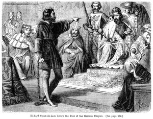 الملك ريتشارد الأول 1157-1199 قبل النظام الغذائي للإمبراطورية الألمانية ، القرن التاسع عشر.