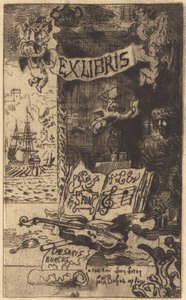 Ex-libris de Léon Lerey (Ex-libris of Leon Lerey) بواسطة فيليكس هيلير بوهوت