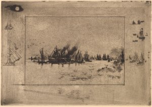 ميناء أو موتيتس مع طيور النورس ، 1886.