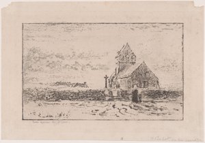 كنيسة Jobourg ، 1887. بواسطة فيليكس هيلير بوهوت