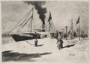 رصيف في تروفيل 1877. بواسطة فيليكس هيلير بوهوت