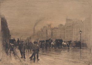 صباح الشتاء على الرصيف ، باريس ، 1883. بواسطة فيليكس هيلير بوهوت