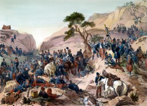 حلقة غزو الجزائر عام 1840 - معركة ممر الموزية (1840) - تدريبات دوق أورليانز في الجيش الفرنسي - نقش فيليبوتو - انتصر الجيش الفرنسي في تينياه في معركة موزية من أجل الممر الجبلي للموزاعة يوم 1
