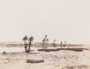 داكة، قرية وضفاف النيل، داكة، 1851-1852 (صورة فوتوغرافية) بواسطة فيليكس تينارد