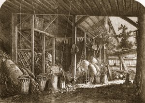 مستودع خرقة في Quartier Mouffetard ، في باريس ، رسم توضيحي من "أخبار لندن المصورة" ، 8 يونيو 1861 بواسطة فيليكس ثوريني